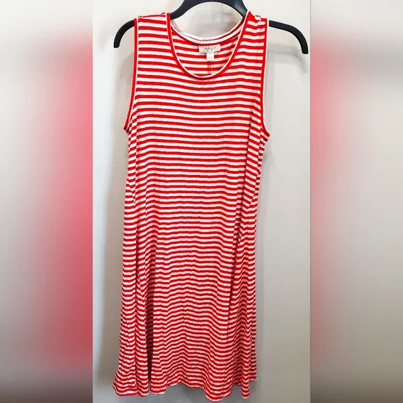 open lace back dress Seen It All Striped Dress- Red & White